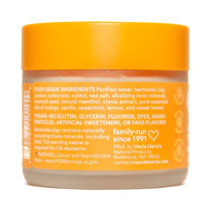 Alternate Image of Orange Blossom Toothpaste, frosted jar with orange lid and label