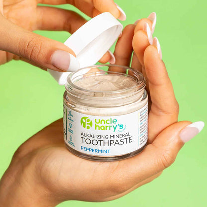 Alternate image of Peppermint Toothpaste, glass jar with white label