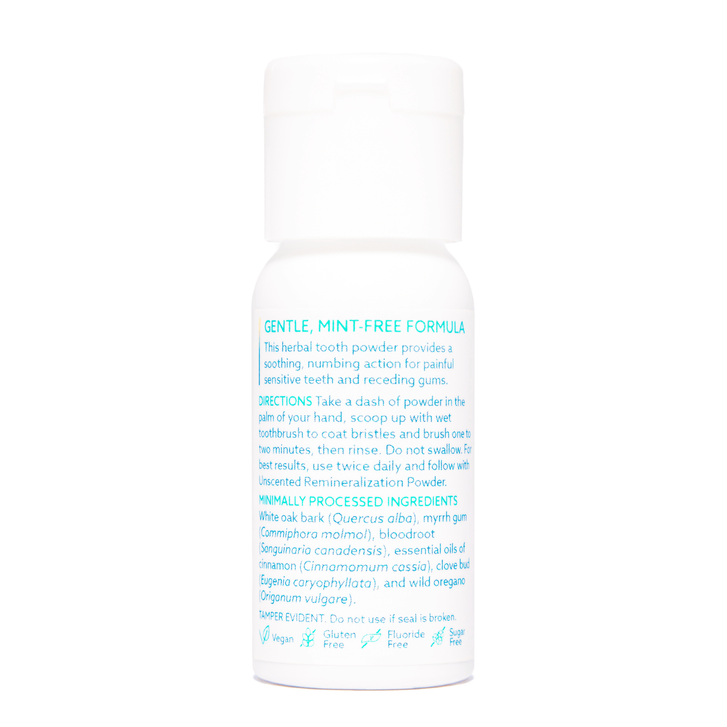 Alternate Image of Tooth Powder for Sensitive Teeth, white flip top bottle
