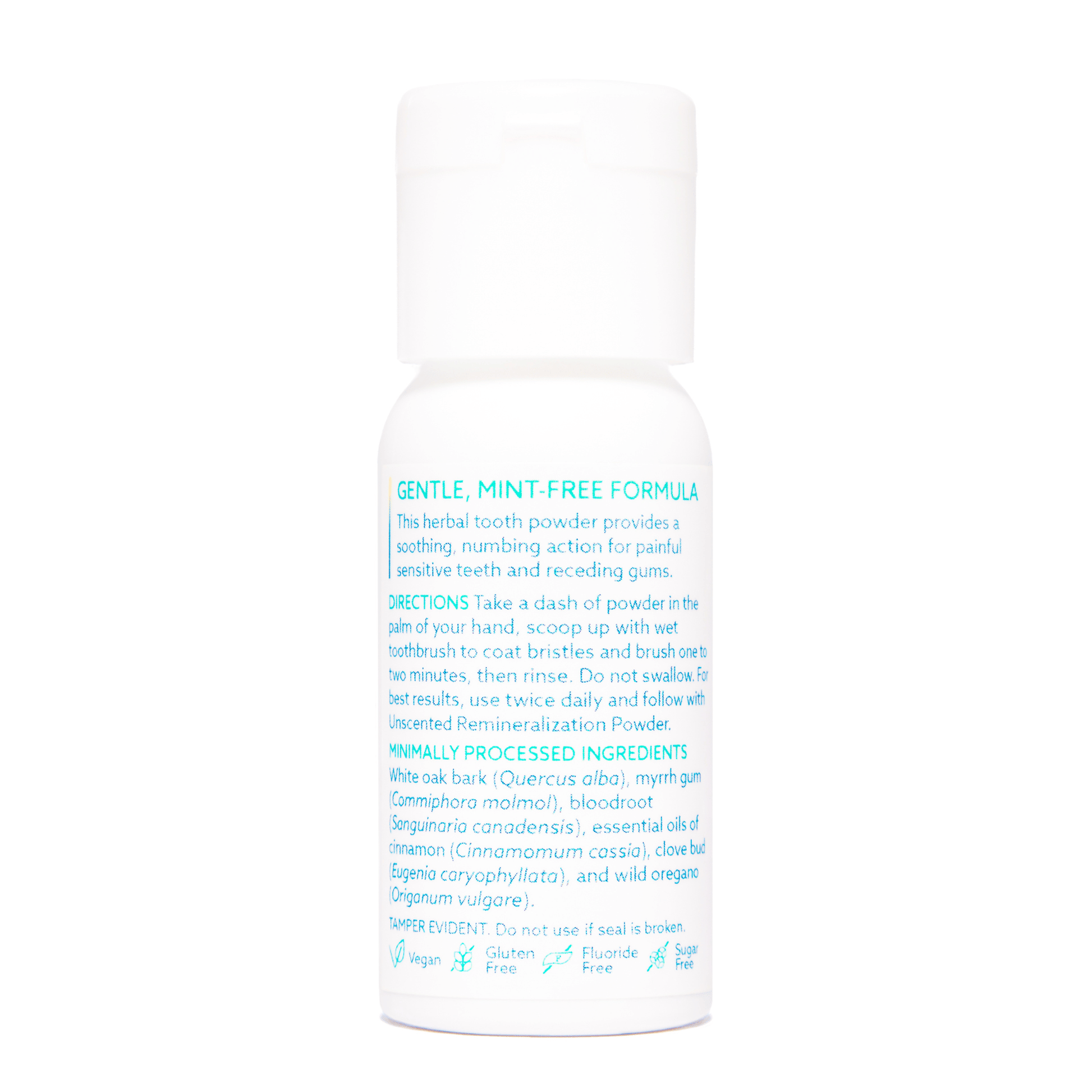 Alternate Image of Tooth Powder for Sensitive Teeth, white flip top bottle