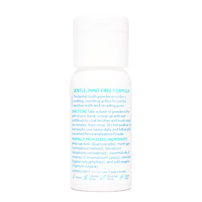 Alternate Image of Tooth Powder for Sensitive Teeth, white flip top bottle