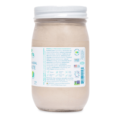 Alternate Image of Spearmint Toothpaste Jar, clear jar with white lid and label