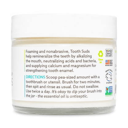 Alternate Image of Tea Tree Miracle Alkaline Tooth Suds, clear jar with white lid and label
