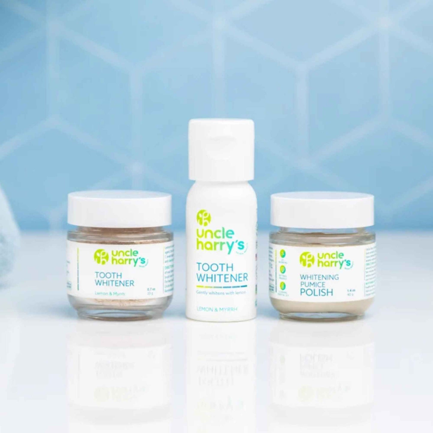 Alternate Image of Tooth Whitener Powder (0.7 oz), white bottle and jars