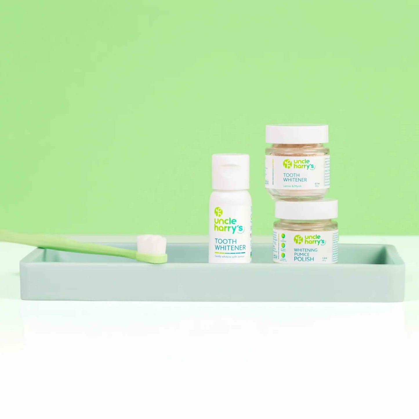 Alternate Image of Tooth Whitener Powder (0.7 oz), white bottle and jars