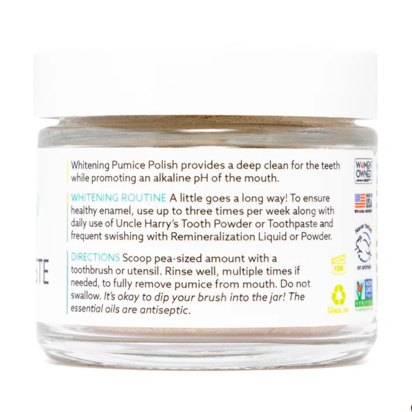 Alternate Image of Whitening Toothpaste Polish, glass jar with white label