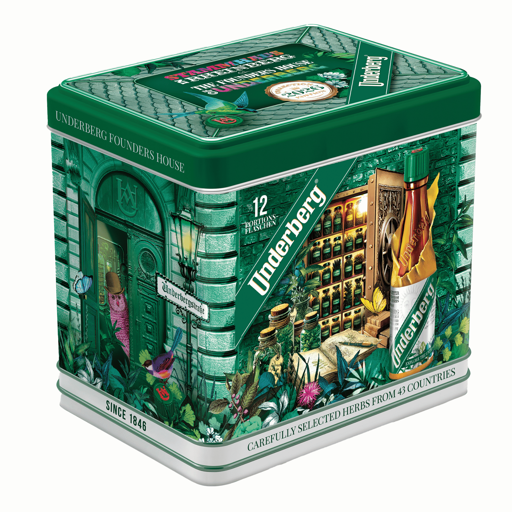 Primary Image of 2026 Annual Collectors Tin, green illustrated tin