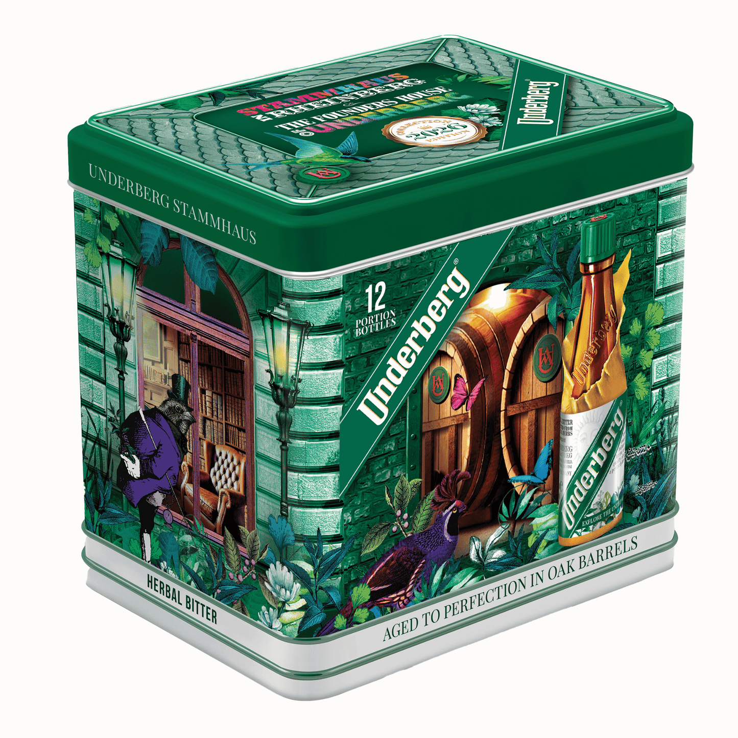 Alternate Image of 2026 Annual Collectors Tin, green illustrated tin