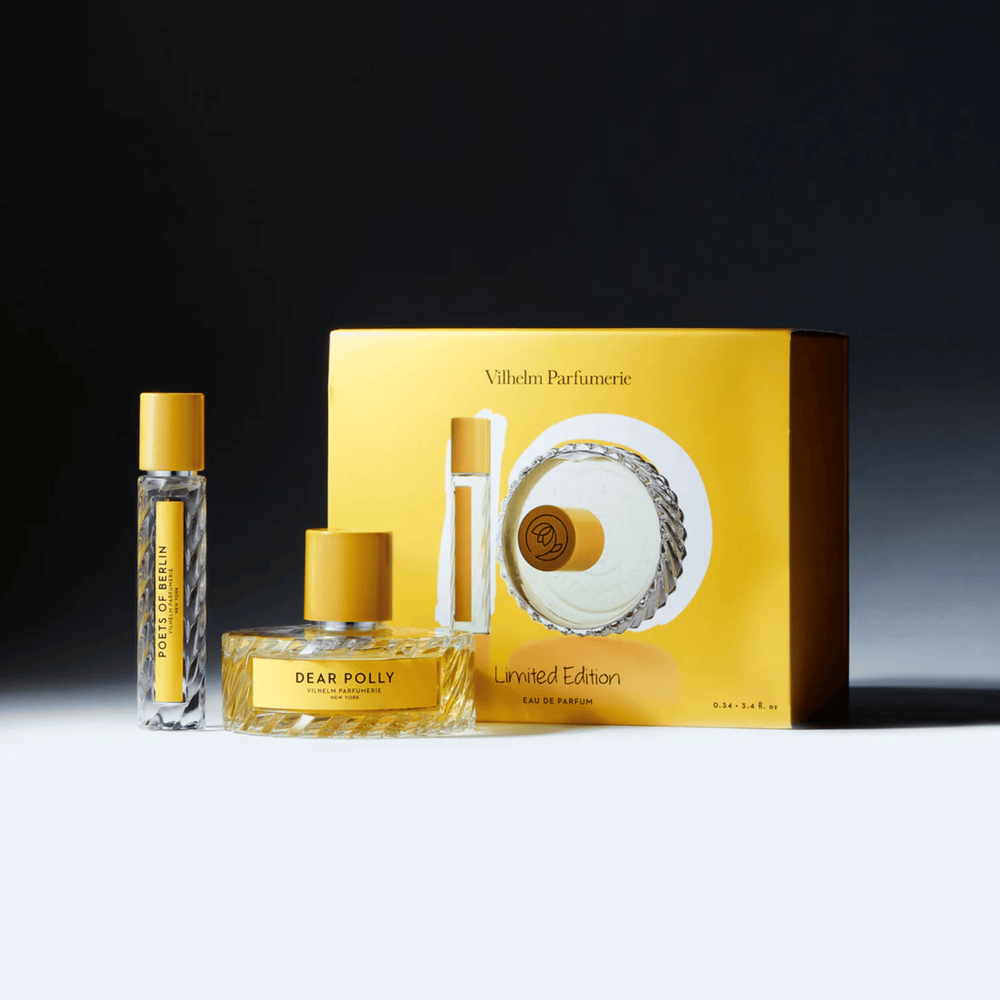 Alternate Image of 10th Anniversary Set, yellow perfume box with 2 perfume bottles