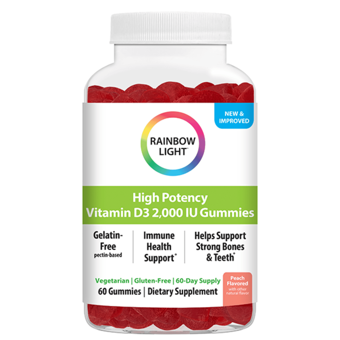 Rainbow Light High Potency Vitamin D3 2000IU Gummies (60 count) #10086798