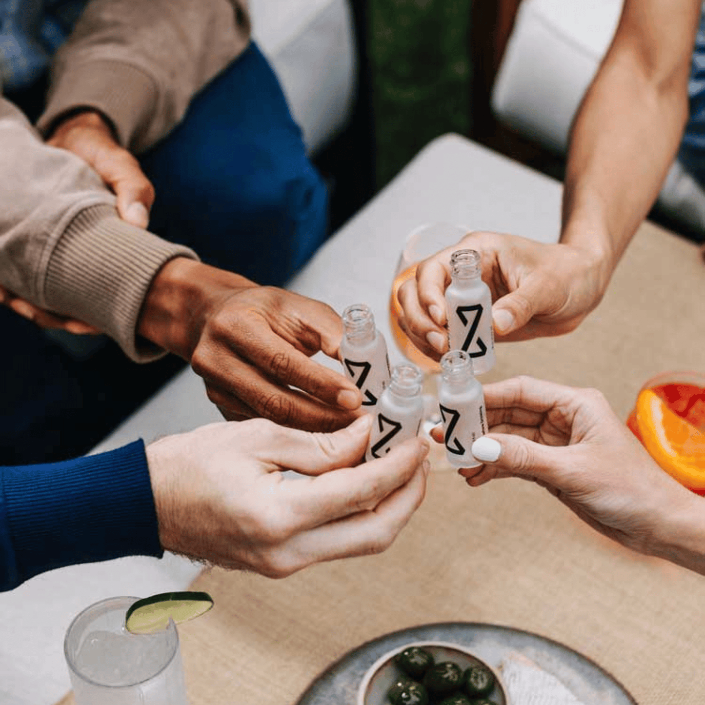 Alternate Image of Pre-Alcohol Probiotic Drink, small frosted bottle with black cap