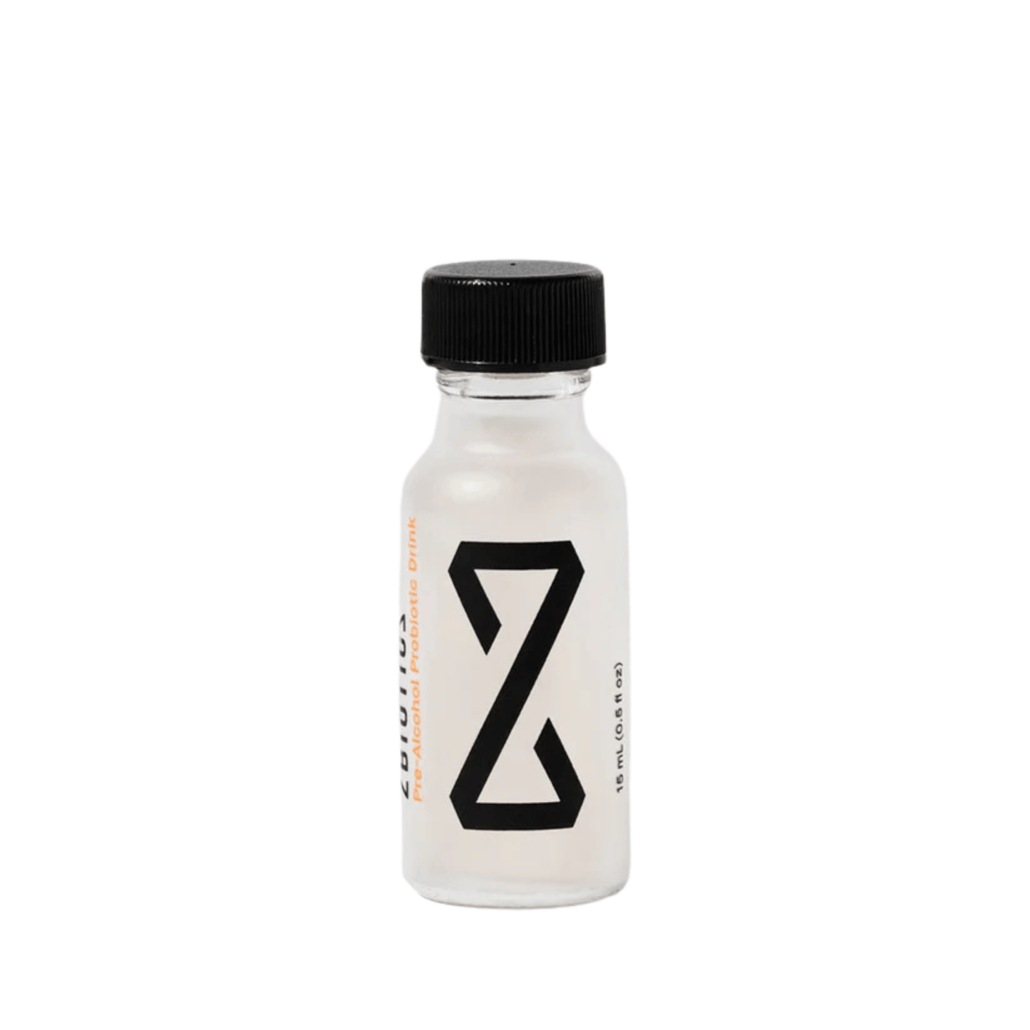 Primary Image of Pre-Alcohol Probiotic Drink single, small frosted bottle with black cap