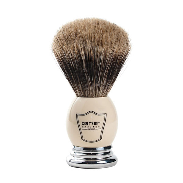 Primary image of White Handle Pure Badger Deluxe Shaving Brush