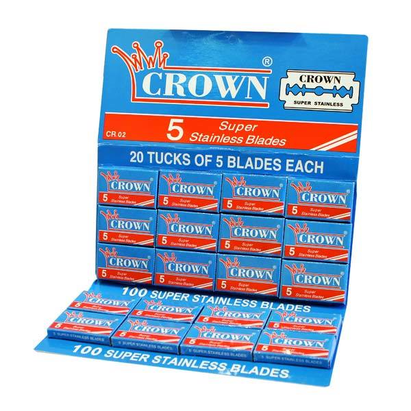 Crown Crown Stainless Steel Double Edge Razor Blades (100 count ...
