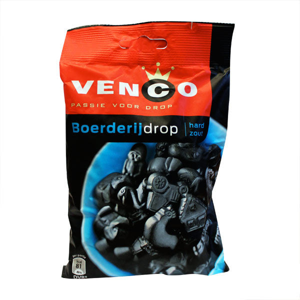 Venco Boerderijdrop Hard Zout Licorice (173 g) Smallflower