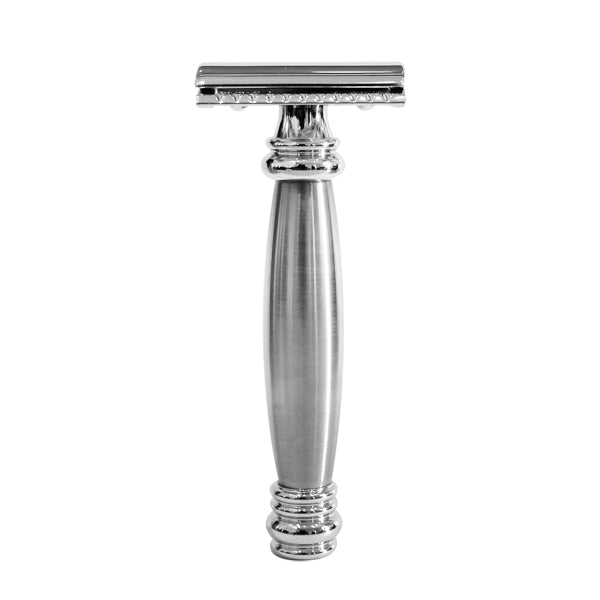 Primary image of Straight Cut Stainless Steel DE Safety Razor - Extra Long Handle