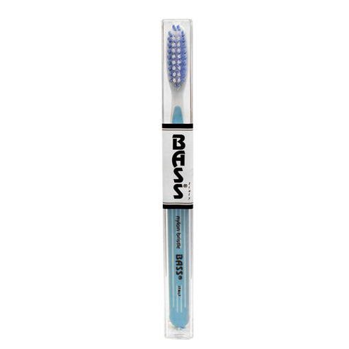 Bass Brushes Pin Striped Nylon Bristle Toothbrush (Assorted Colors ...