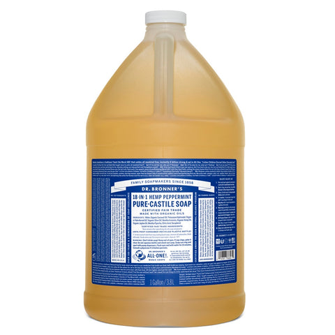 dr bronner's peppermint castile soap insecticide Dr Bronners Soap, Pure-Castile, 18-in-1 Hemp, Peppermint