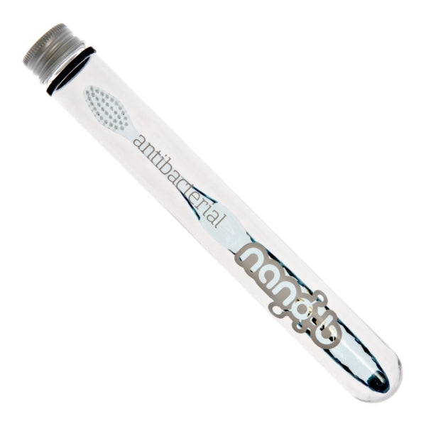 Primary image of Silver Toothbrush with Blue Handle