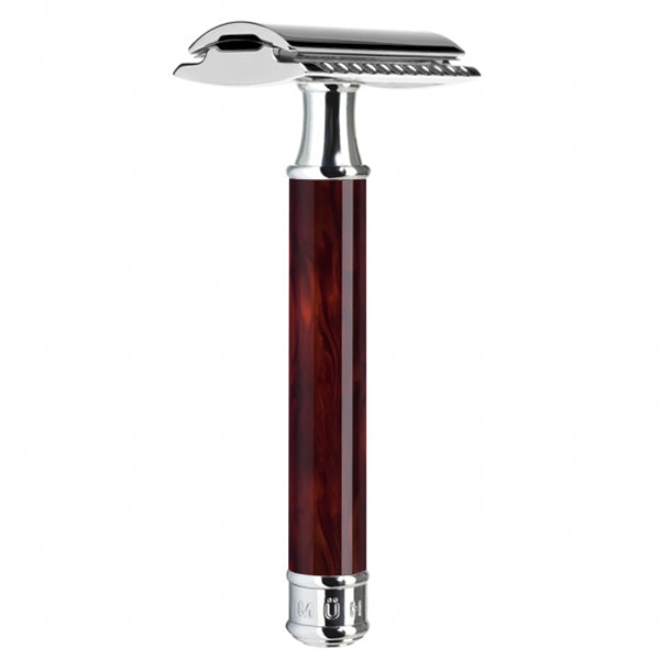 Primary image of Closed Comb DE Safety Razor Faux Tortoise