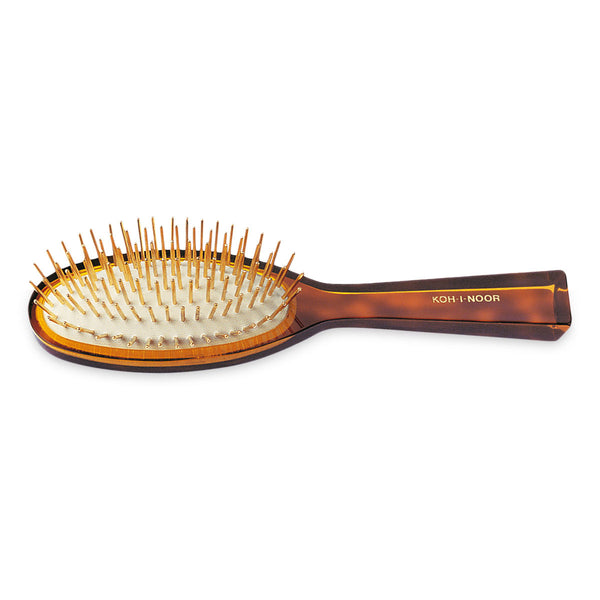Koh-I-Noor Jaspe Oval Hairbrush with Gold Pins (Large) – Smallflower