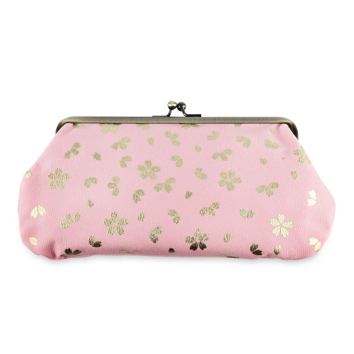 Primary image of Chidoriya Pink + Gold Kimono Clutch Bag 8.5 x 4  inches Bag