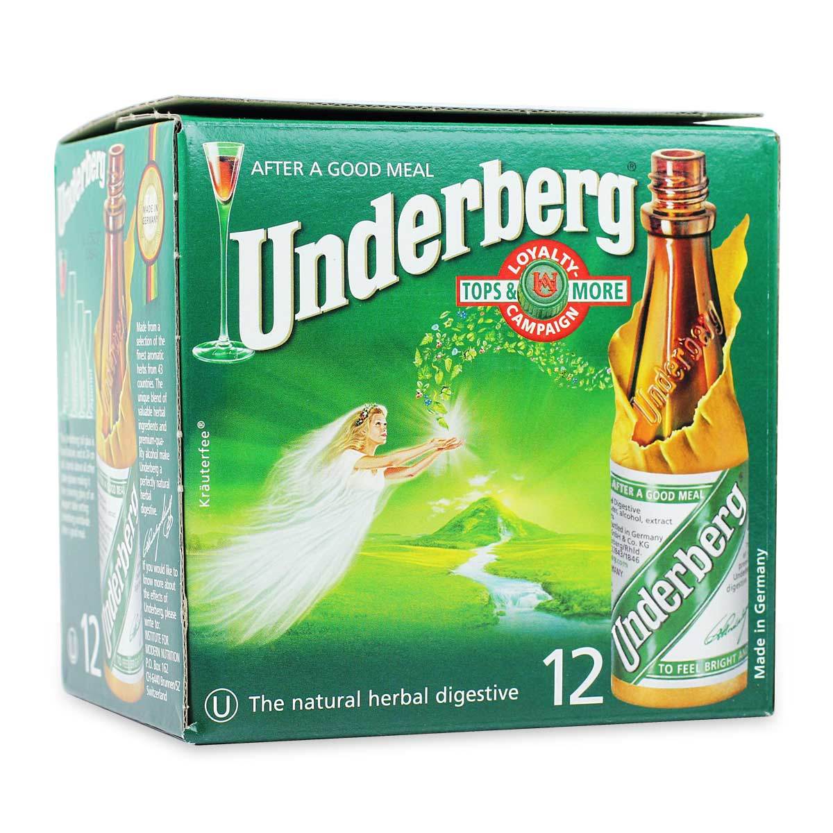 Primary Image of Underberg Cardboard Box of 12 bottles