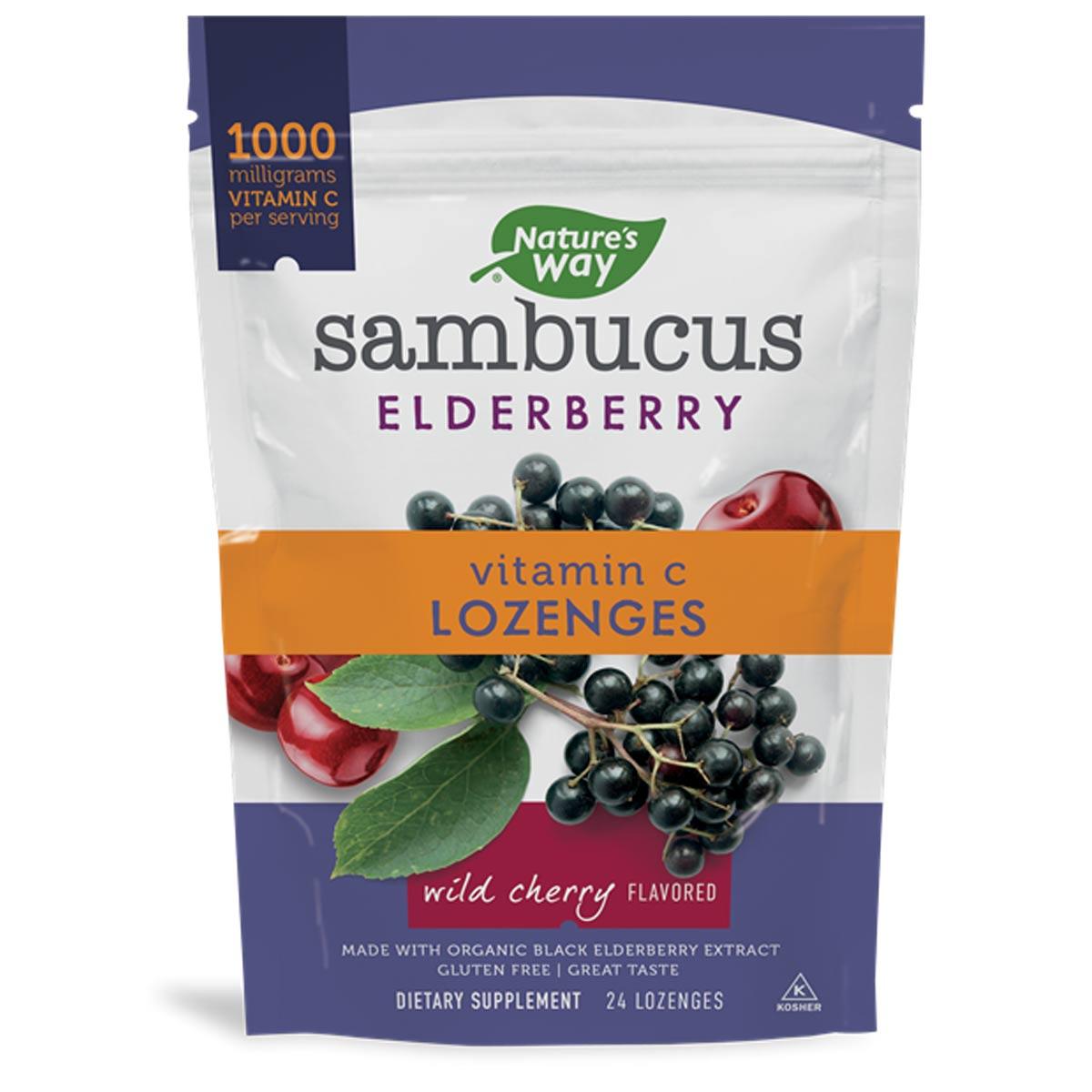 Primary image of Sambucus Cherry Flavor Vitamin C Lozenges