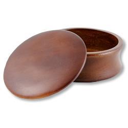 Primary image of Dark Wood Shave Bowl with Lid