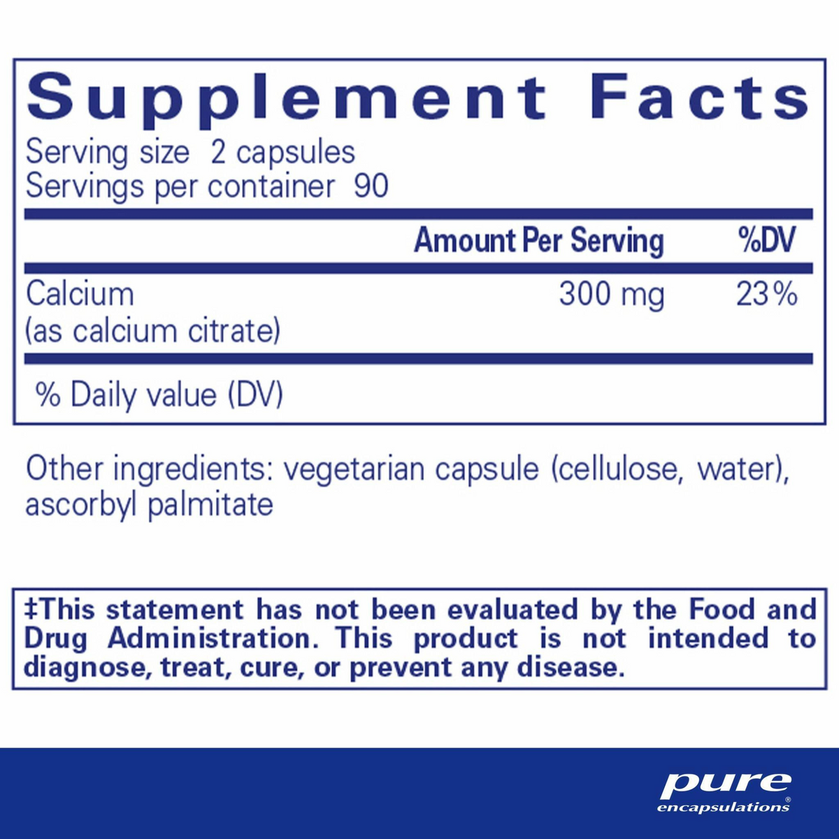 Pure Encapsulations Calcium (citrate) Capsules (180 count) #10085794