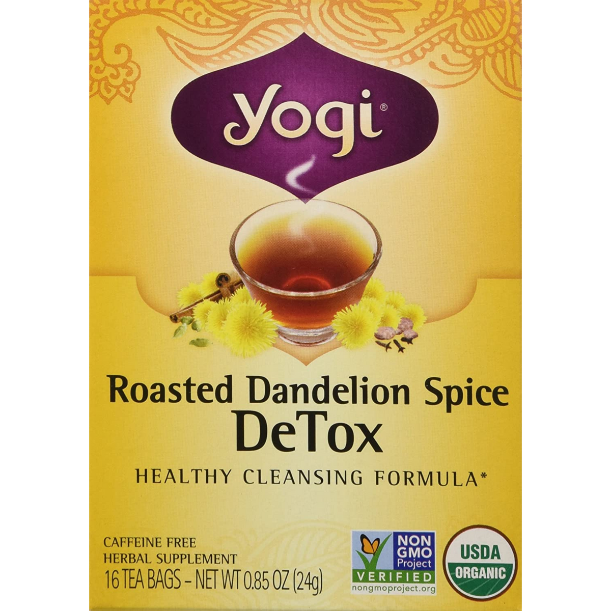 Yogi Tea Detox Roasted Dandelion Tea Bags (16 count) – Smallflower