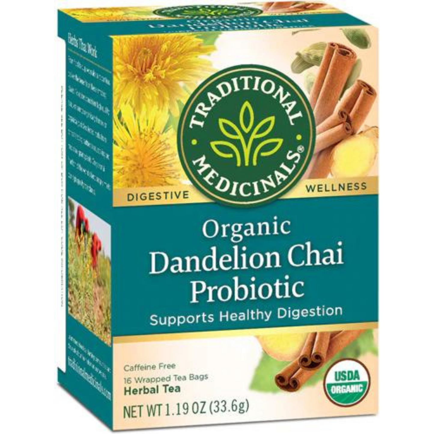 Primary Image of Dandelion Chai Probiotic Tea Bags (16 count)