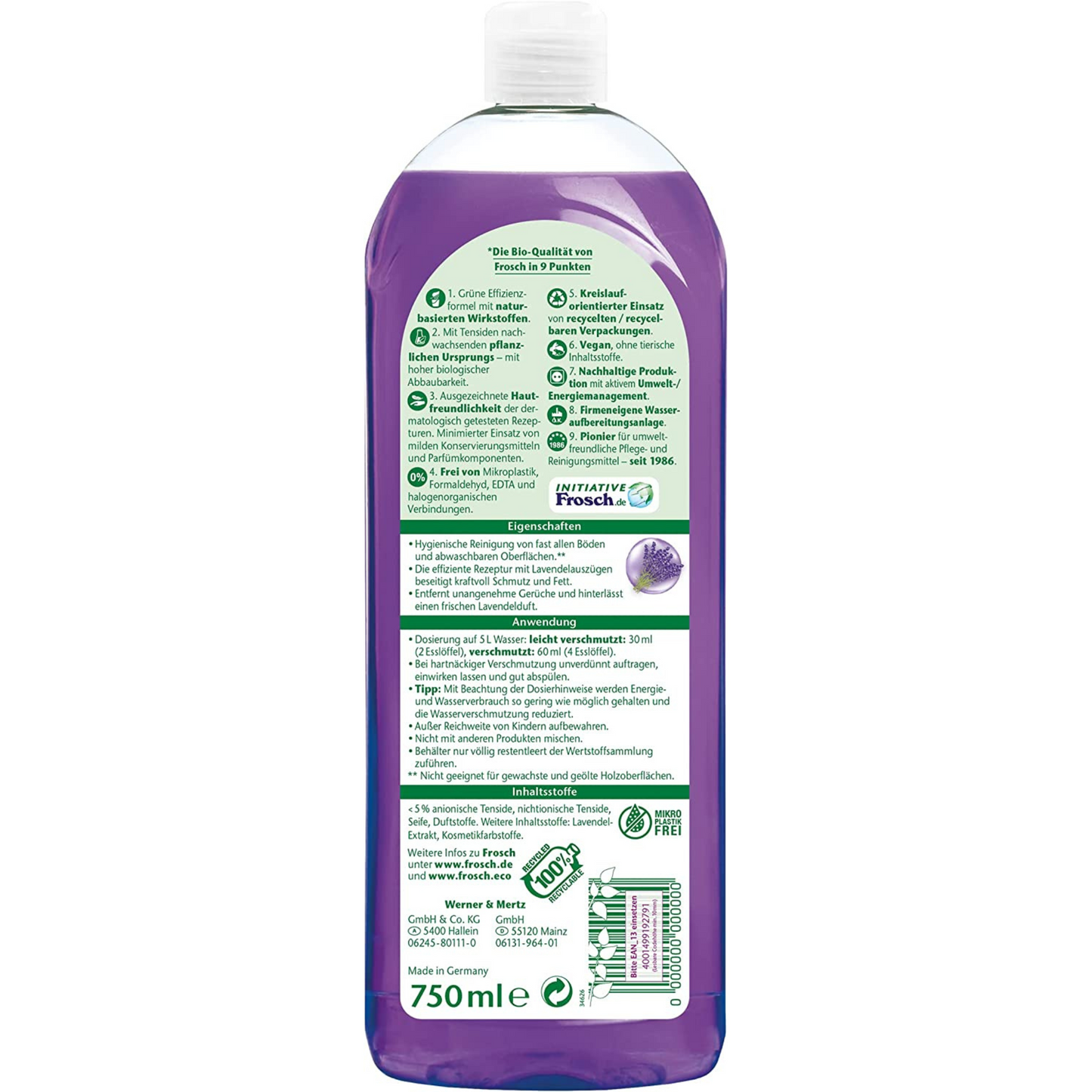 Frosch Lavender Universal Cleaning Liquid (750 ml) #10085896