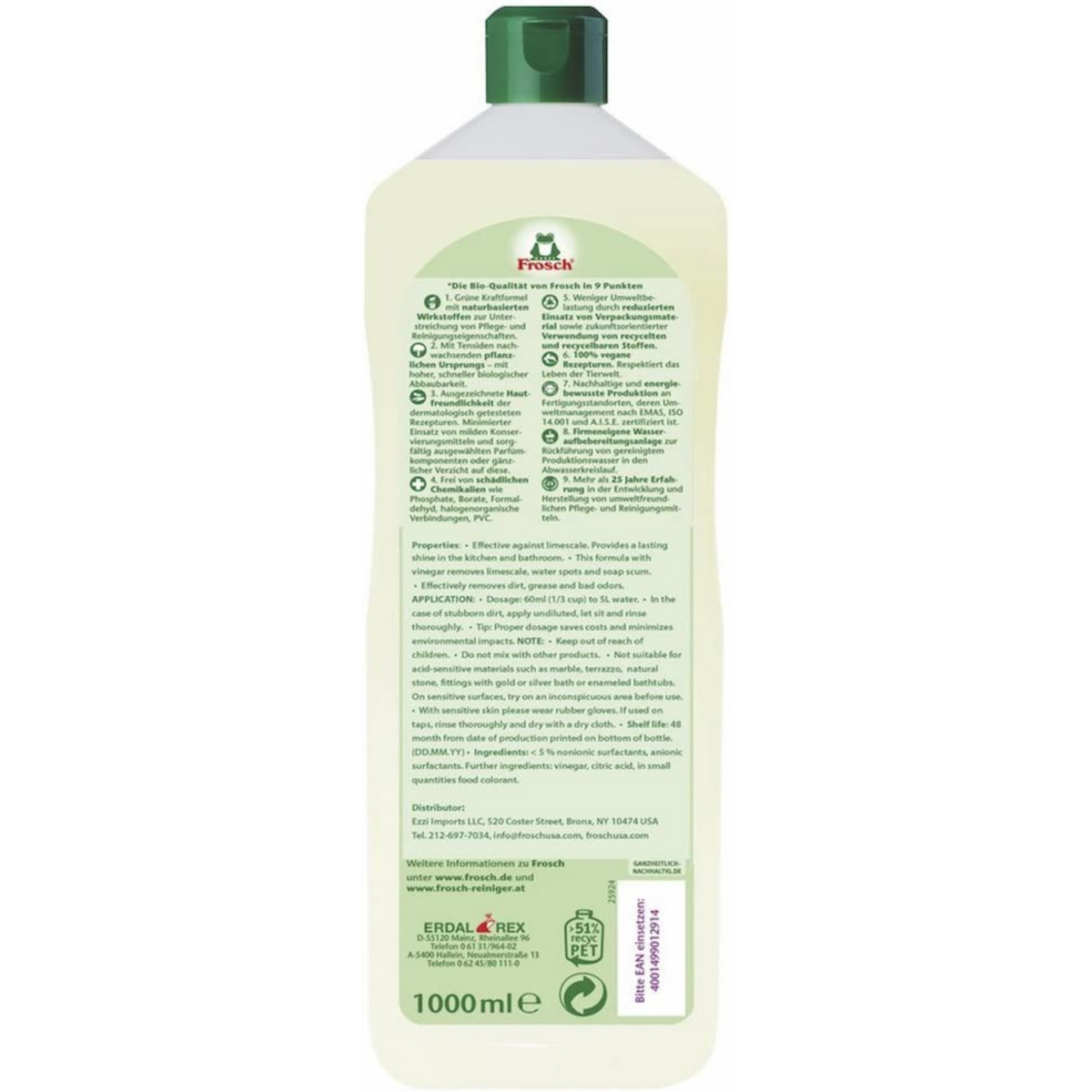Frosch Vinegar (Essig Reiniger) All-Purpose Cleaner (1000 ml) #10085893