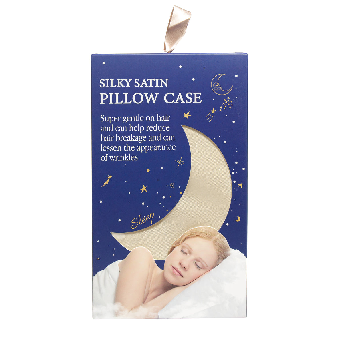 Primary Image of Gold Silky Satin Pillowcase