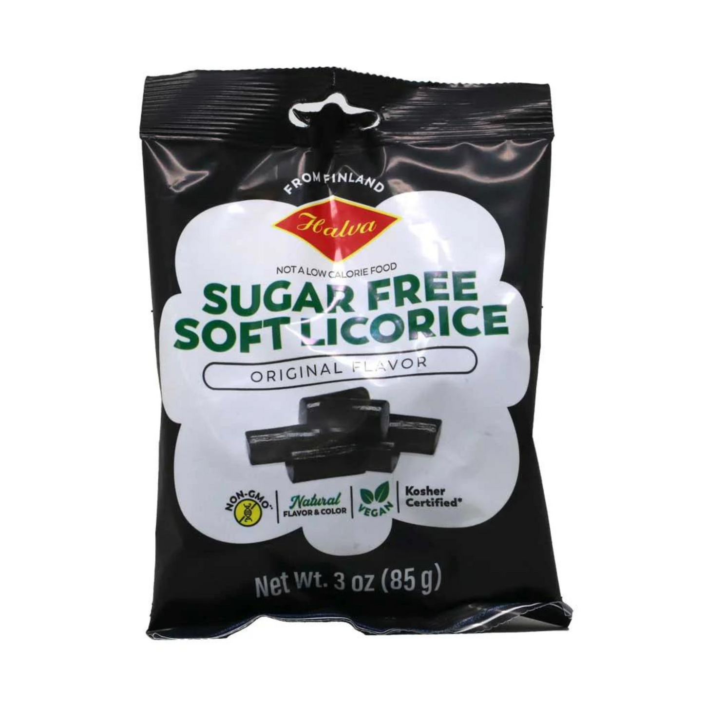 Primary Image of Halva Black Sugar Free Soft Licorice (3 oz)