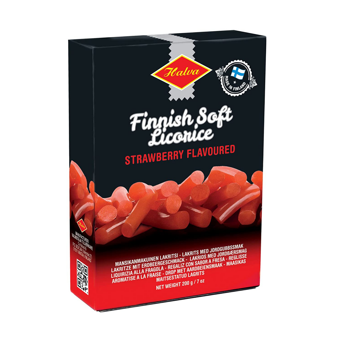 Primary Image of Halva Red Finnish Sweet Strawberry Licorice (7 oz)