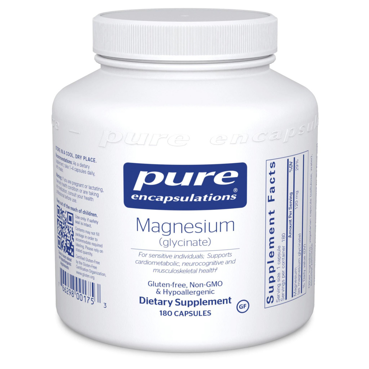 Primary Image of Magnesium (glycinate) capsules (180 count)