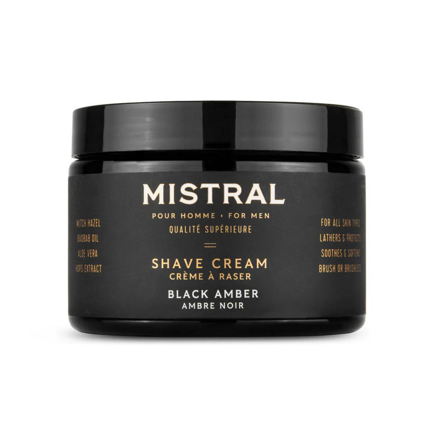 Primary Image of Mistral Black Amber Shave Cream (9 oz)