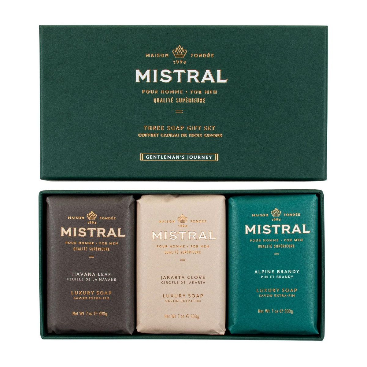 Primary Image of Mistral Gentleman's Journey Bar Soap Gift Set (3 x 7 oz)
