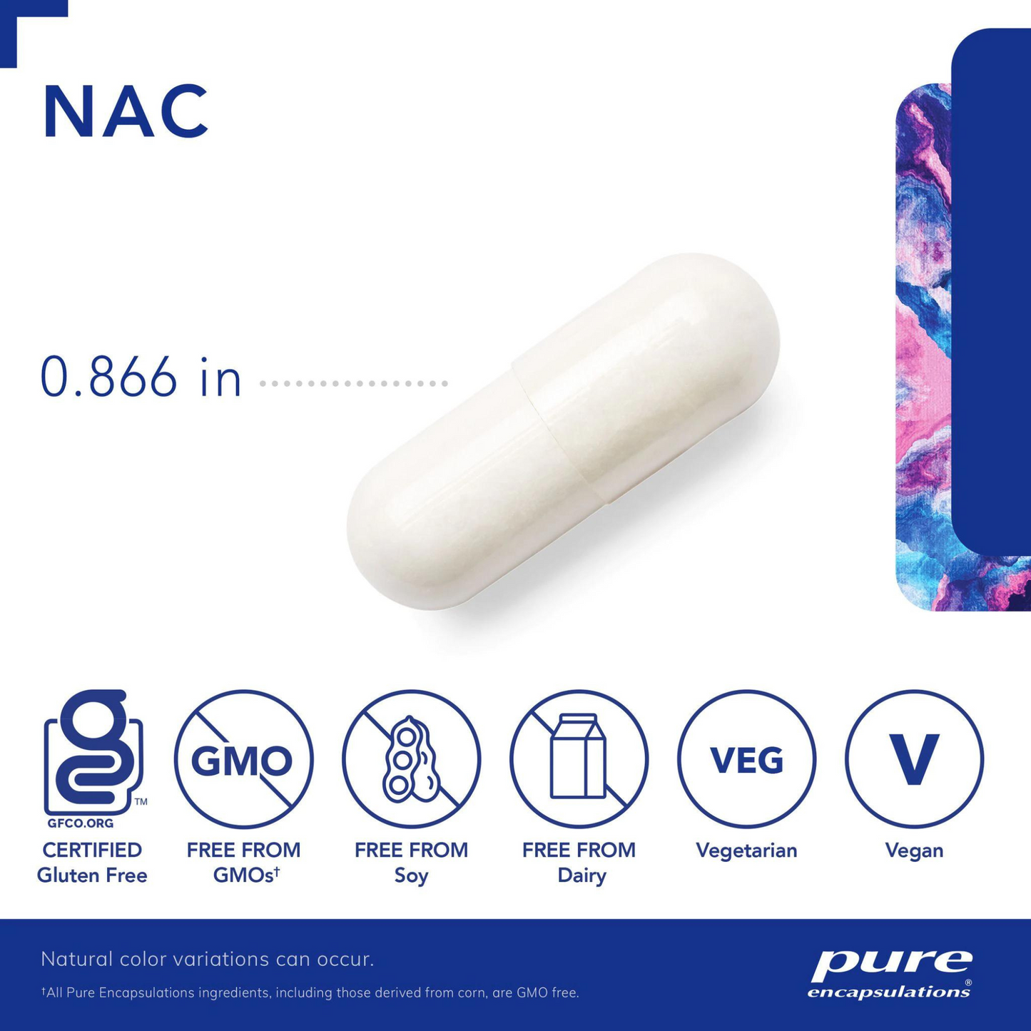 Pure Encapsulations NAC (N-Acetyl-l-Cysteine) 600 mg Capsules (90 count) #10085804