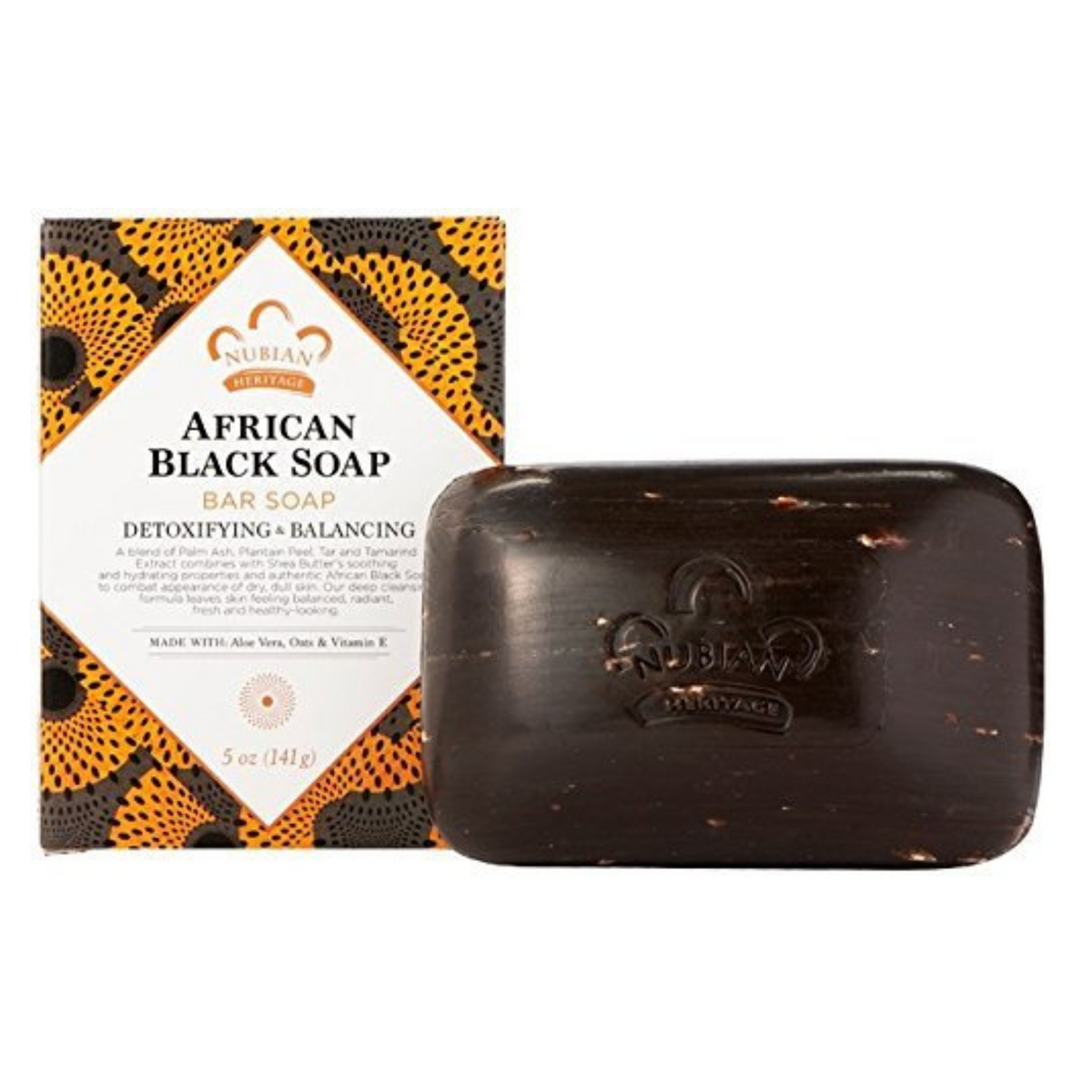 Primary Image of Nubian Heritage African Black Bar Soap (5 oz) 