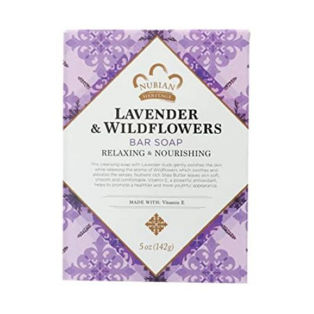 Primary Image of Nubian Heritage Lavender Wildflower Bar Soap (5 oz)