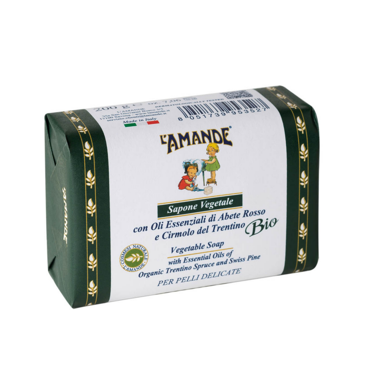 L'amande Trentino Spruce and Swiss Pine Bar Soap (200 g) #10084579
