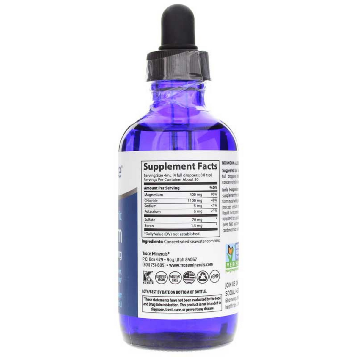 Trace Minerals Research Ionic Magnesium (4 oz) #10084688