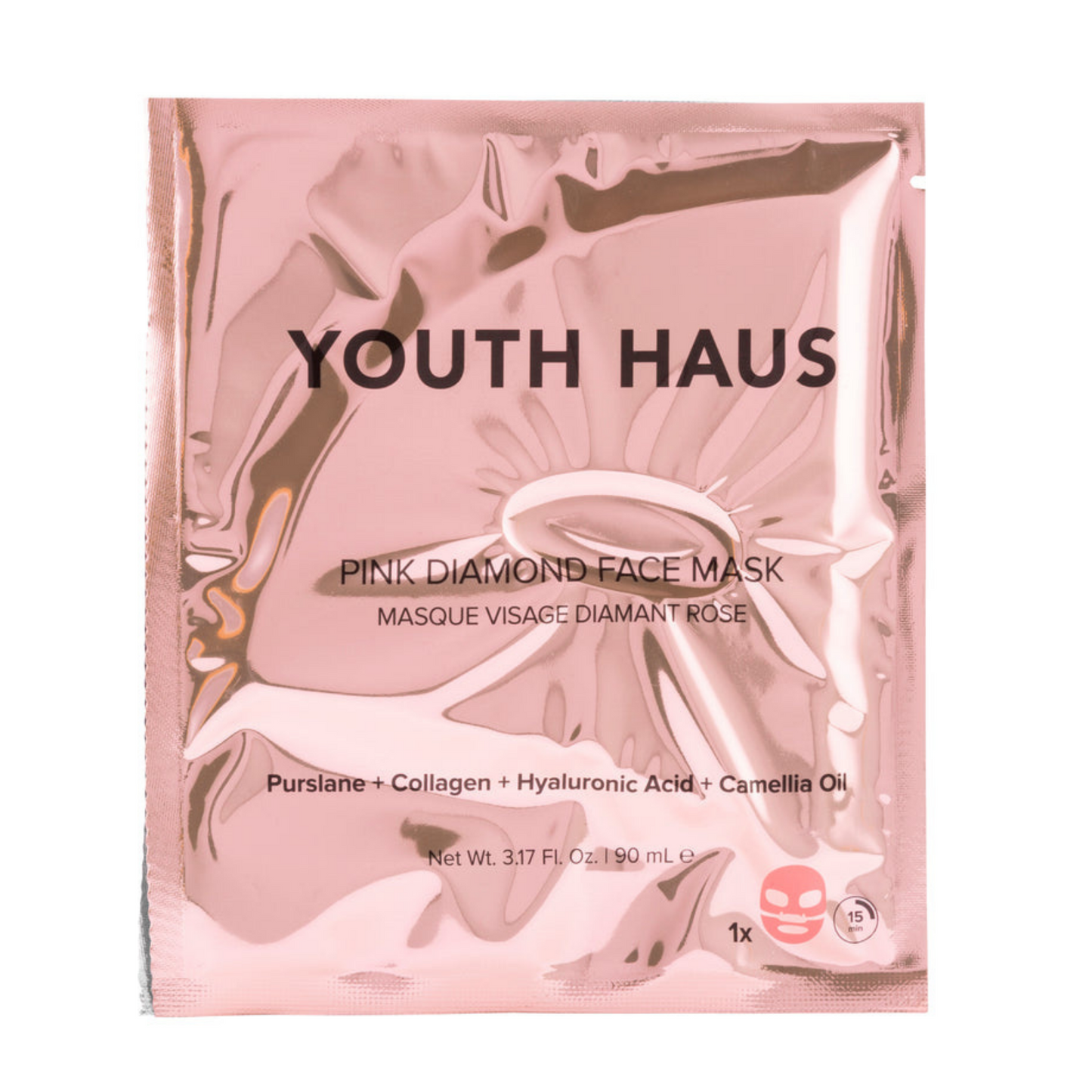 Primary Image of Youth Haus Pink Diamond Face Mask