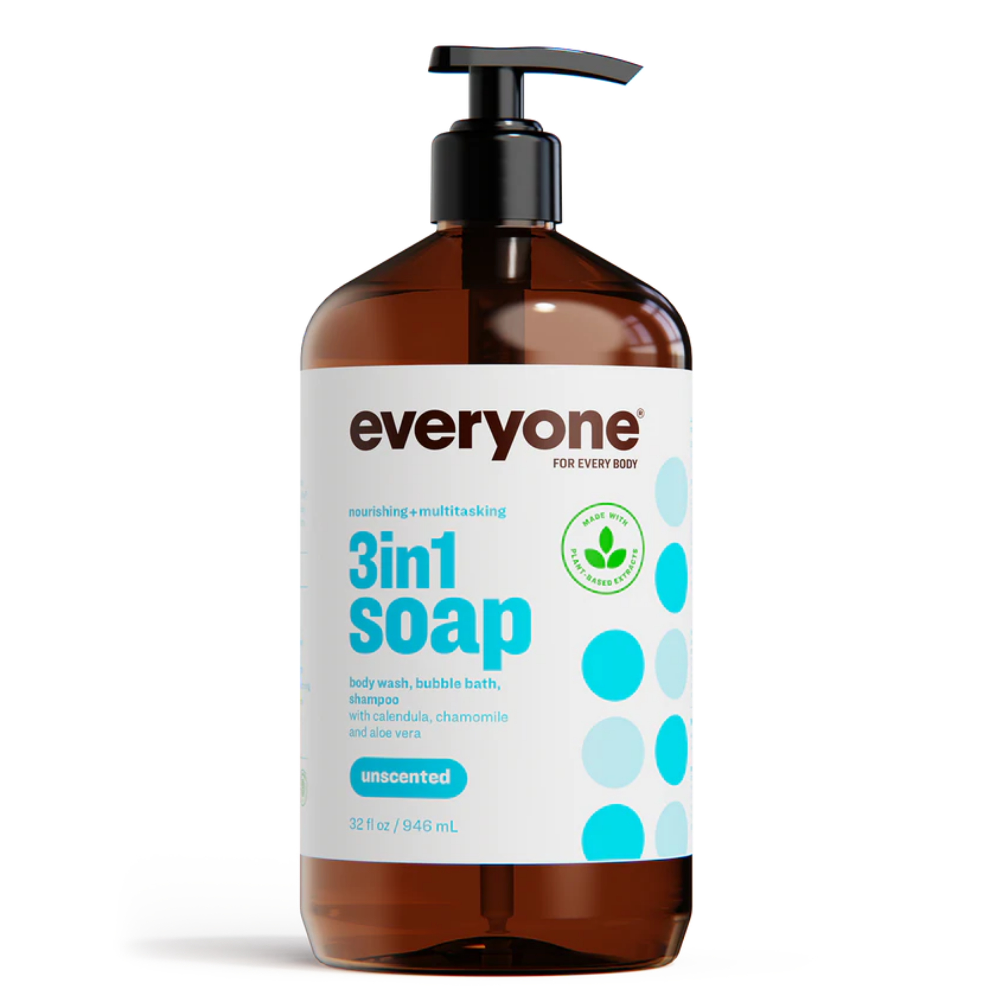 Everyone 3 in 1 Soap, Unscented, 32 fl oz product packaging