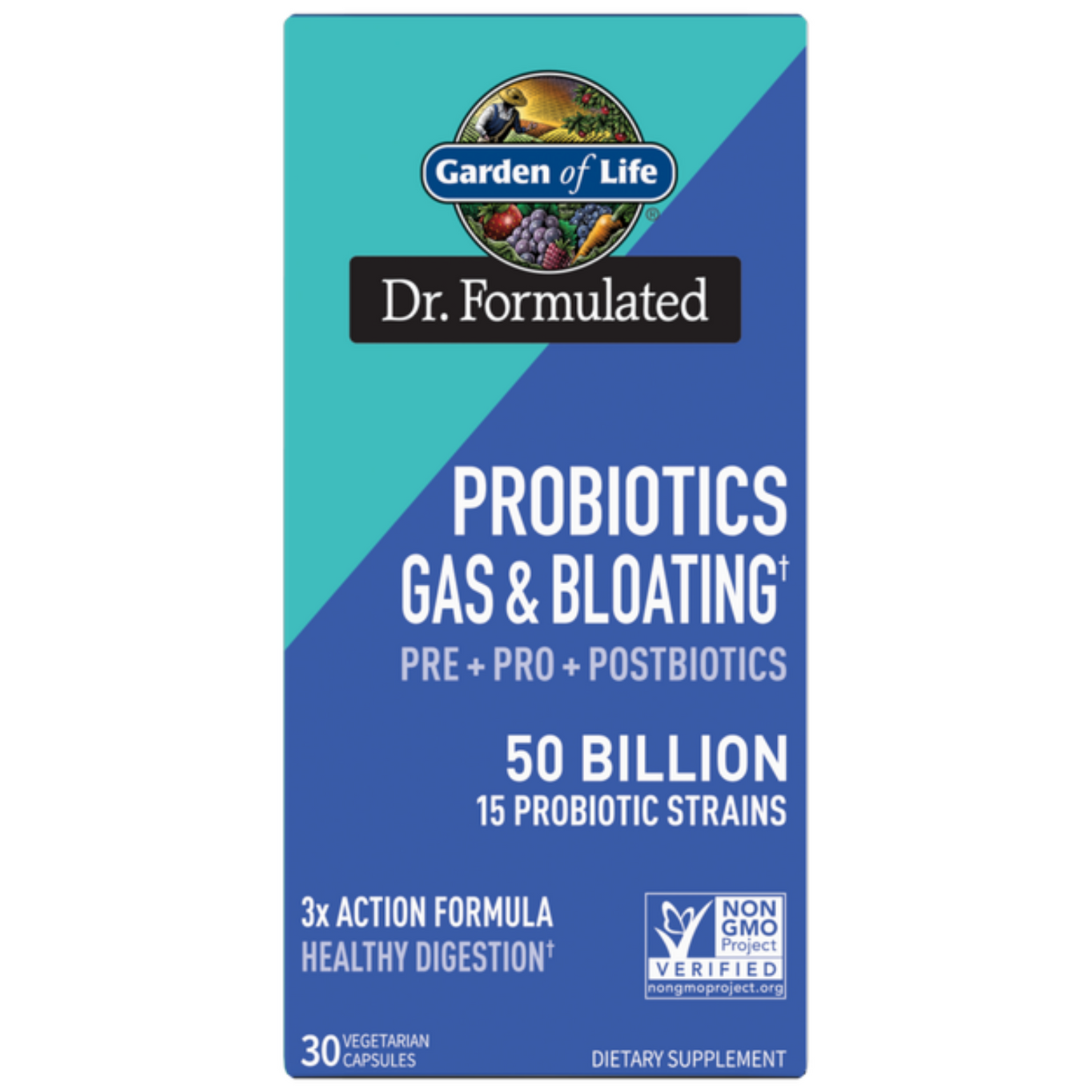Primary Image of Probiotics Gas & Bloating 50B Capsules