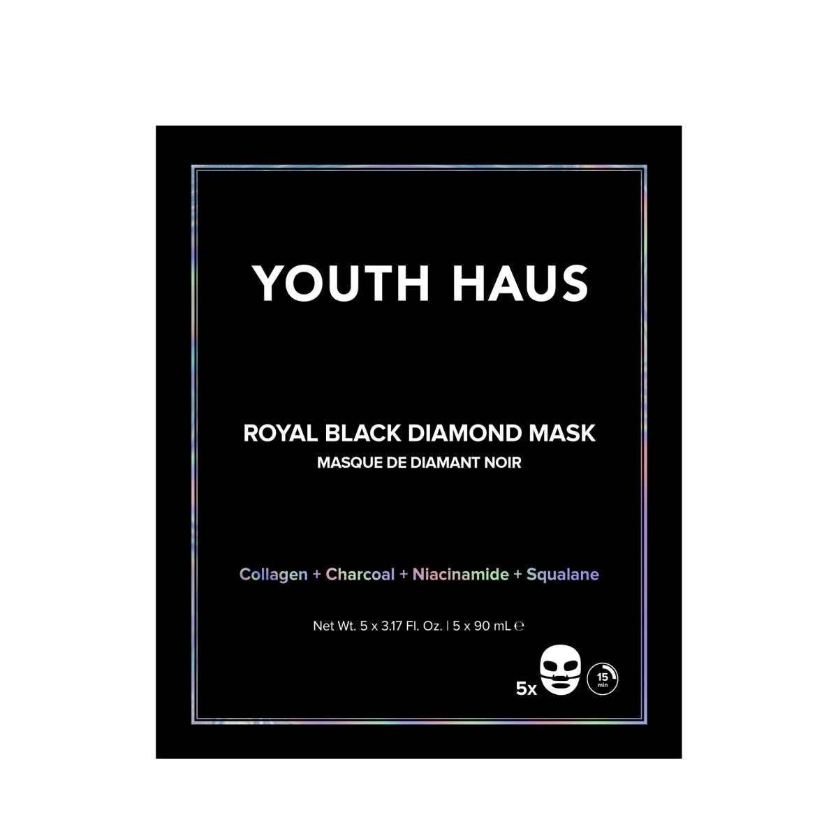 Primary Image of Youth Haus Royal Black Diamond Mask