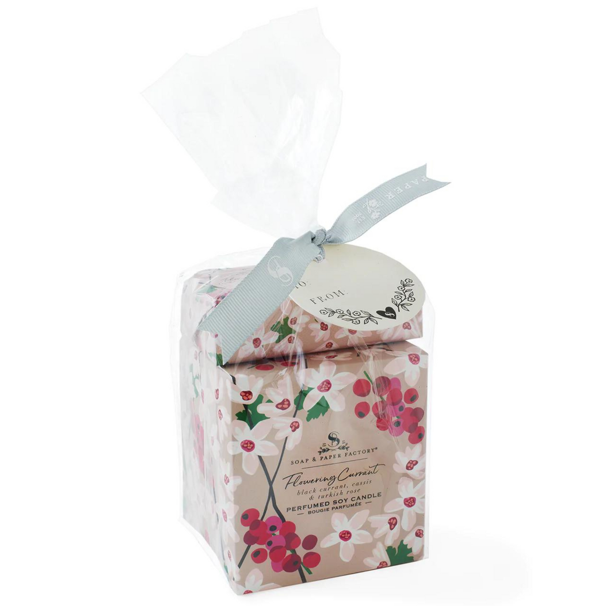 Primary Image of Soap & Paper Factory Flowering Currant Large Soy Candle & Soap Gift Set